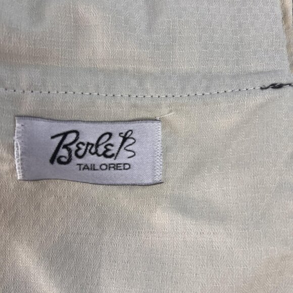 Berle  Men 36x32 Dress Pants Brown Herringbone Pleated Cuffed Made in USA Tweed - Picture 5 of 9